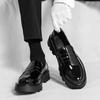 Dress Shoes Men Black PU Thick Sole Wear-resistant Casual Business Loafers European Social Shoes Size 38-45 Men Shoes