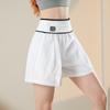 Women's High-Waist Quick-Dry Slimming Yoga Shorts - Loose Fit, Anti-Exposure, Faux Layer Fitness Pants