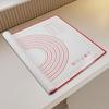 Extra Large Dough Mat Silicone Baking Mats for Rolling Pastry Kneading Sheet Silicone Sheet for Kitchen Counter Red 32x24"