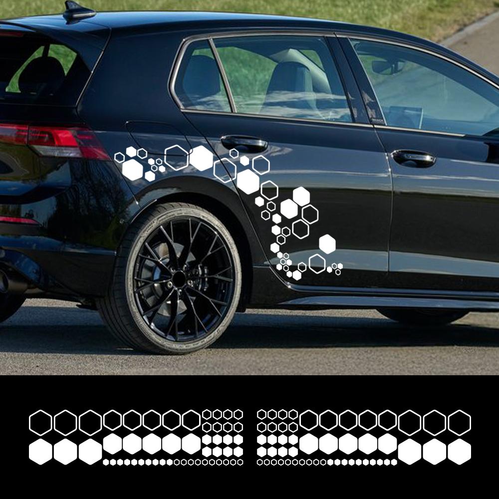 Creative Car Honeycomb Hexagon Decals Waterproof Polygonal Stickers Auto Body Side DIY Styling Auto Accessories Universal