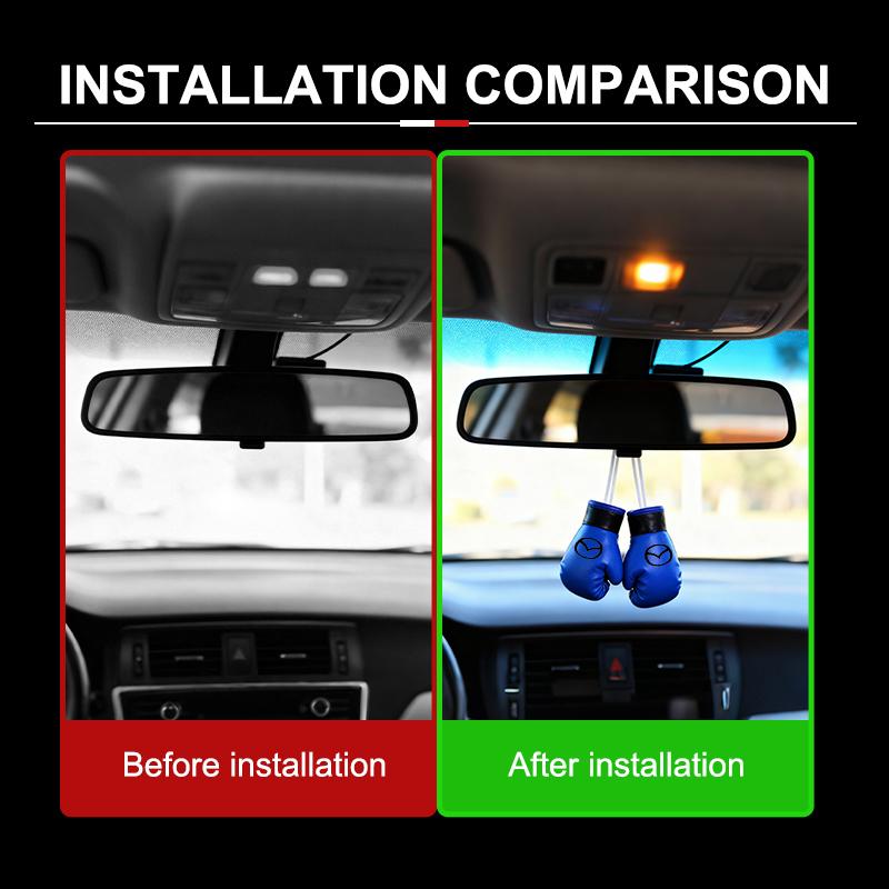 For Mazda Car Boxing Gloves Rearview Mirror Pendant Hanging Pendant Souvenir Accessories CX9 MX5 RX8 Axela Demio Atenza MS GJI