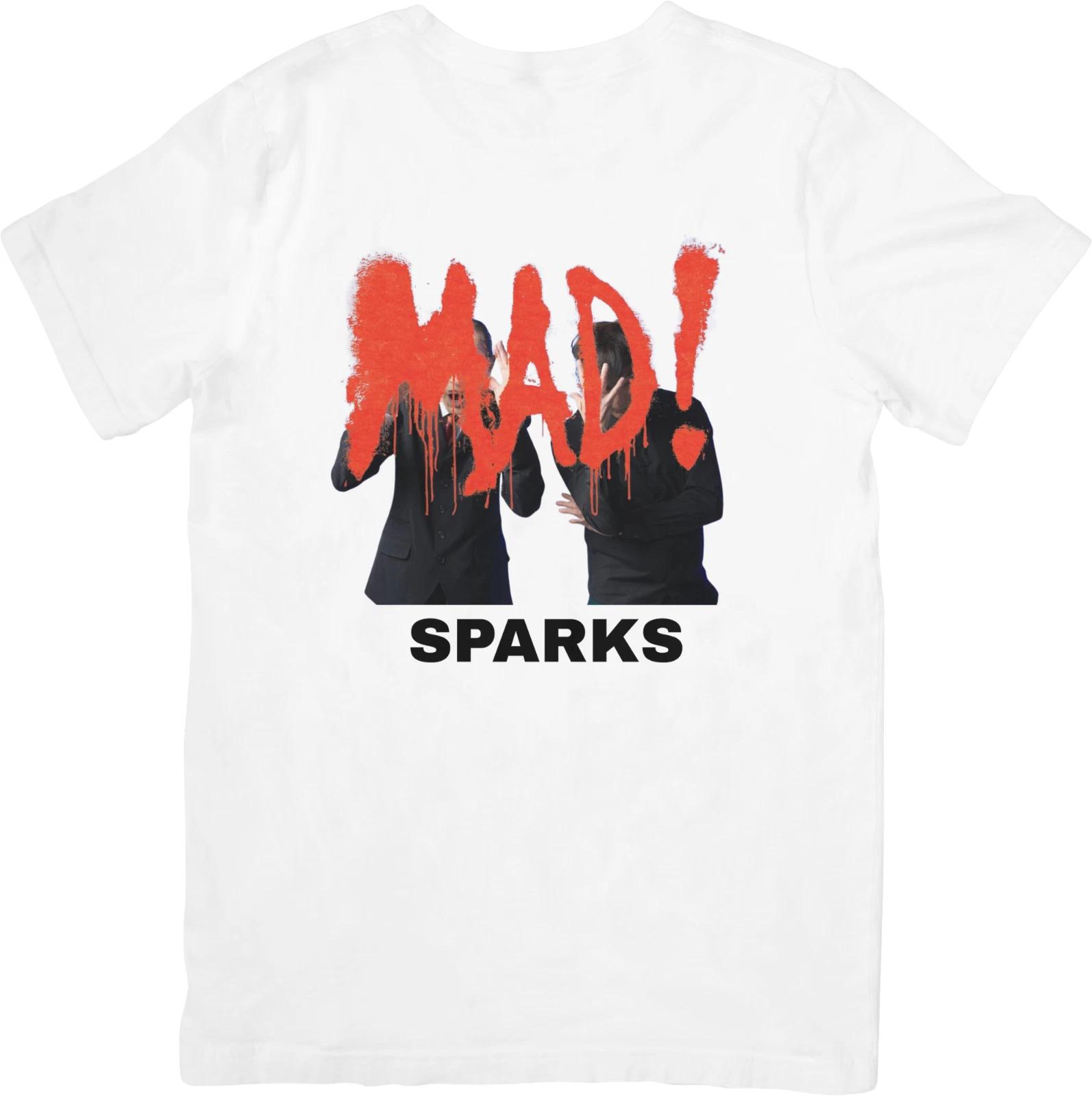 

Sparks глэм-рок Музыка Fit подходит для мужчин и женщин Качественная хлопковая футболка 4XL