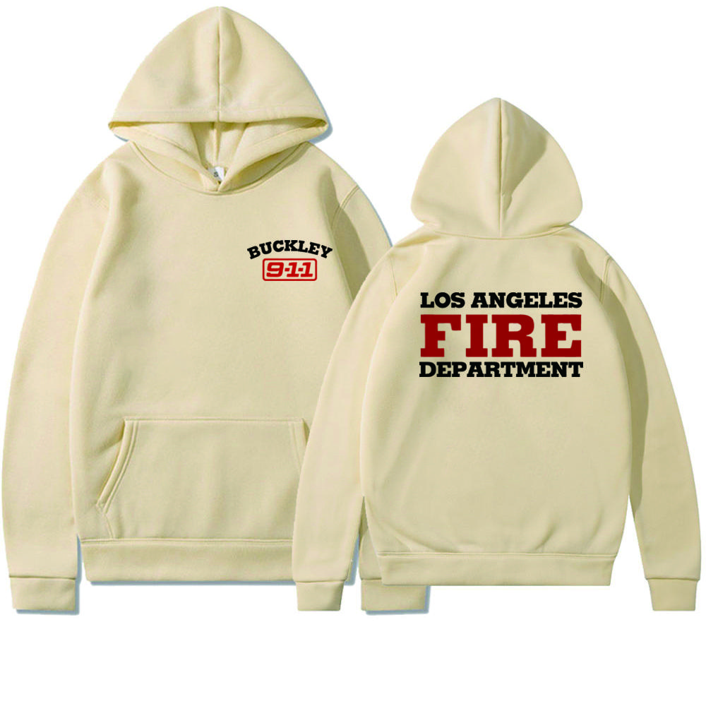 

9-1-1 Телешоу Худі LAFD Пожежна служба Лос-Анджелеса Светшот Пожежник Телешоу Мерч Чоловіки Жінки Довгі рукави Повсякденні Худі M