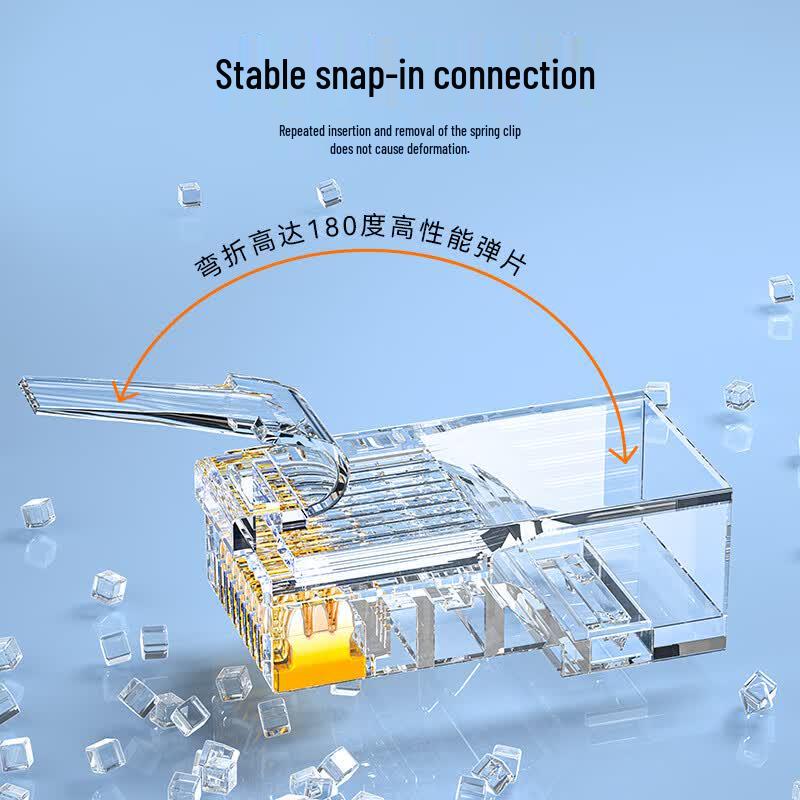 SAMZHE Professional Cat5e RJ45 Pass-Through Connectors