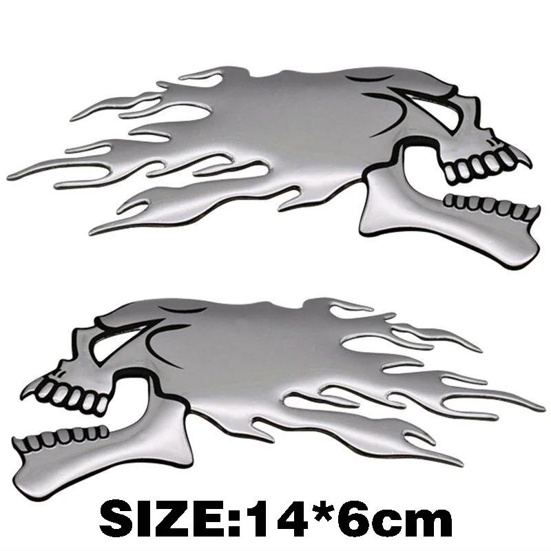 

Наклейка на автомобиль Призрачный череп Мотоцикл 3D наклейка Царапины металл водонепроницаемая модифицированный автомобиль личность окклюзия электромобиль