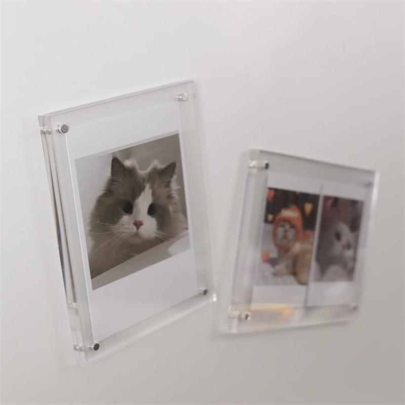 1 Stück Transparenter Fotorahmen Acryl Magnetischer Display-Rahmen Poster-Display-Ständer 2 mm Für Zimmer Schreibtisch Hausdekoration