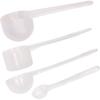 ONLYKXY 4pcs Clear Long Handle Plastic Measuring Spoons Coffee Protein Milk Powder Scoops Spoon Kitchen Tools (1g/3g/5g/10g)