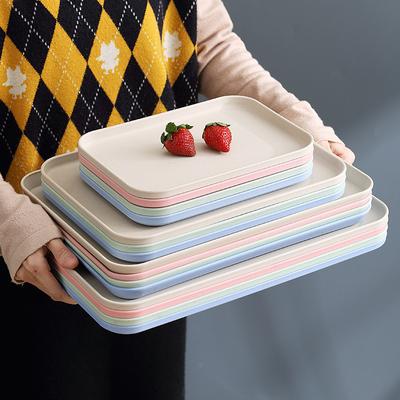 Nordic Rectangular Plastic Water Cup Tray, Living Room Home Tea Cup Tea Tray, Large Fruit Plate