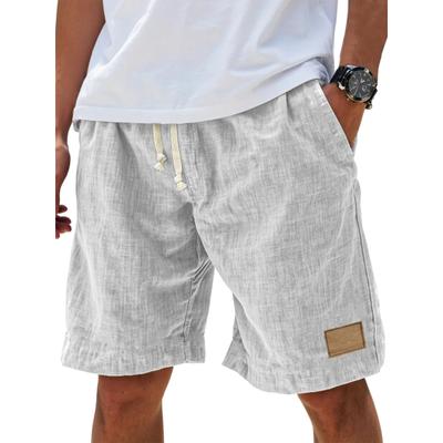 Herren Retro Atmungsaktive Leinen Lockere Urlaubsshorts Modische Freizeitshorts