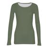 Women's Autumn And Winter Slim Bottom T-shirt Fashion Casual Solid Color Round Neck Pullover Long Sleeve Top