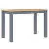 VidaXL Panama Dining Table Grey 117x60x75 Cm Solid Pine Wood, Dining Room Table, Dinner Table, Dining Furniture, 4005703