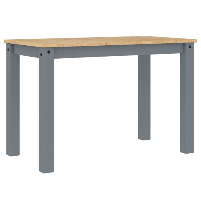 VidaXL Panama Dining Table Grey 117x60x75 Cm Solid Pine Wood, Dining Room Table, Dinner Table, Dining Furniture, 4005703