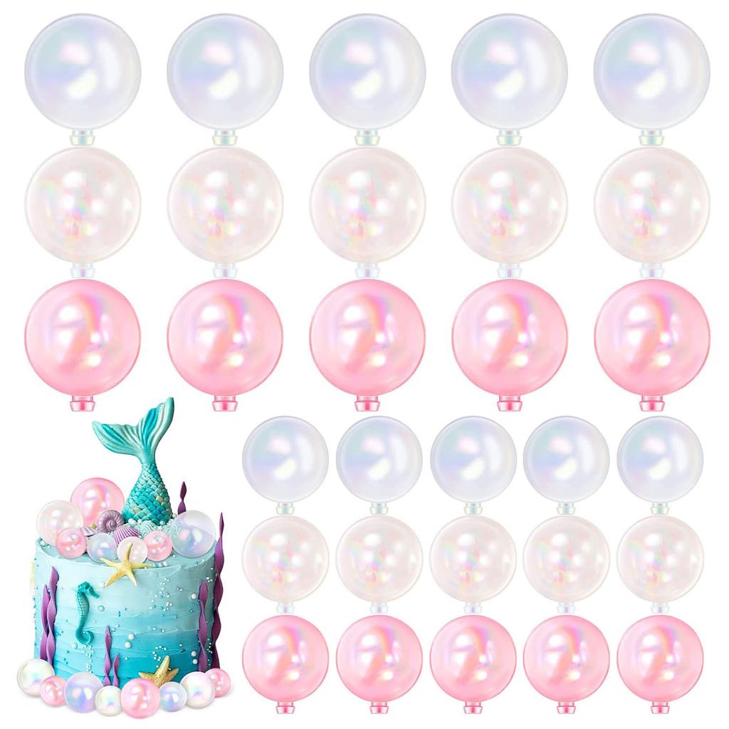 22 Stück Bunte Kugel Kuchenaufsatz Mini Ballon Cupcake Topper DIY Schaumkugel Kuchenstecker Dekoration für Hochzeit Jubiläumsparty