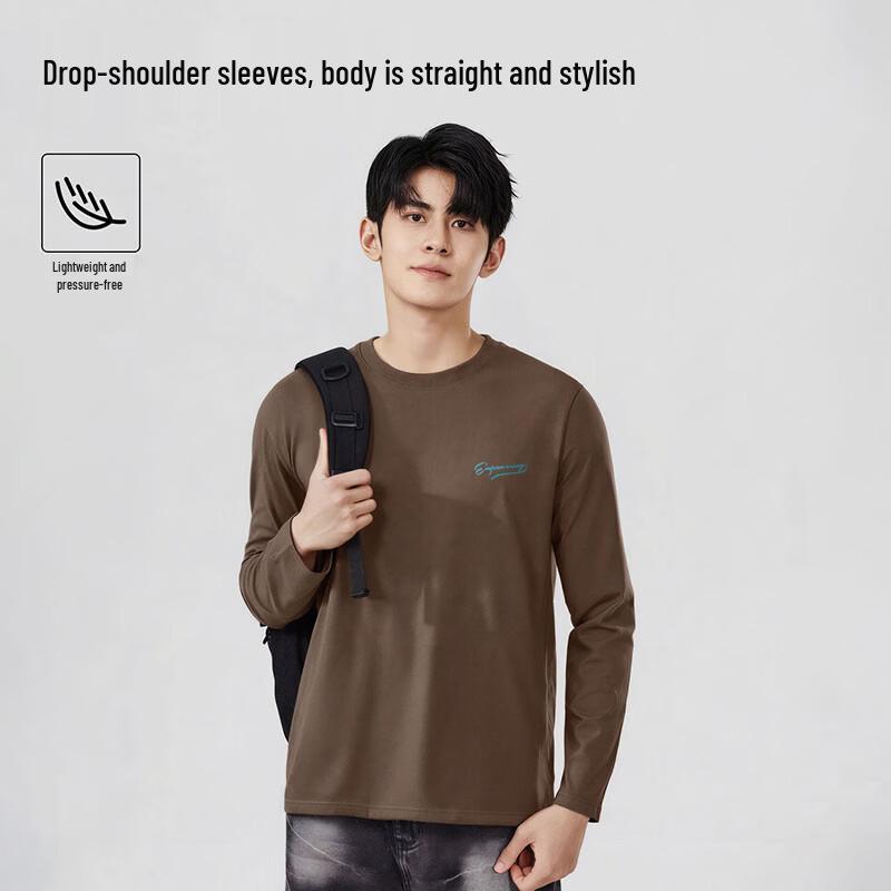 Baleno Men's 220G Pure Cotton Heavyweight Long Sleeve T-Shirt