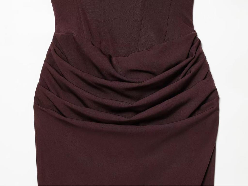 Spaghetti Strap Lace-up Waist-cinching Bodycon Dress for Women