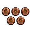 5PCS LED Cab Marker Light 12V Amber Lens Roof Running Light Universal Fit for RV Yacht Pickup