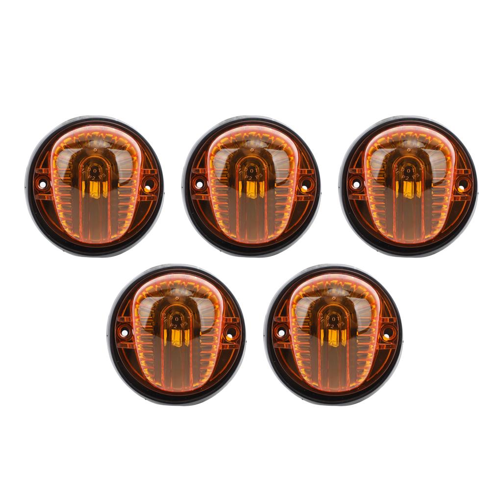 5 STÜCK LED Kabinenmarkierungsleuchte 12V Amber Linse Dach Positionsleuchte Universelle Passform für Wohnmobil Yacht Pickup