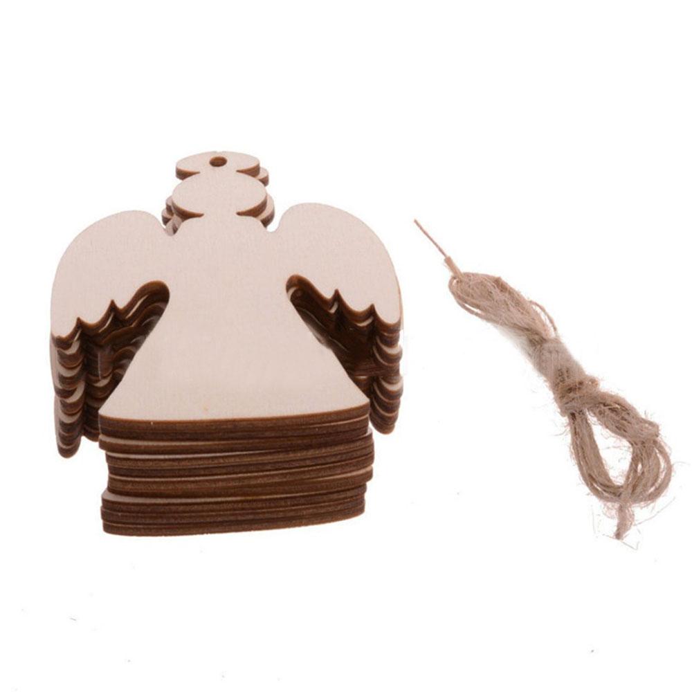 10pcs Party Supplies Gift DIY Christmas Decor Wood Tree Ornaments Pendant Decorations