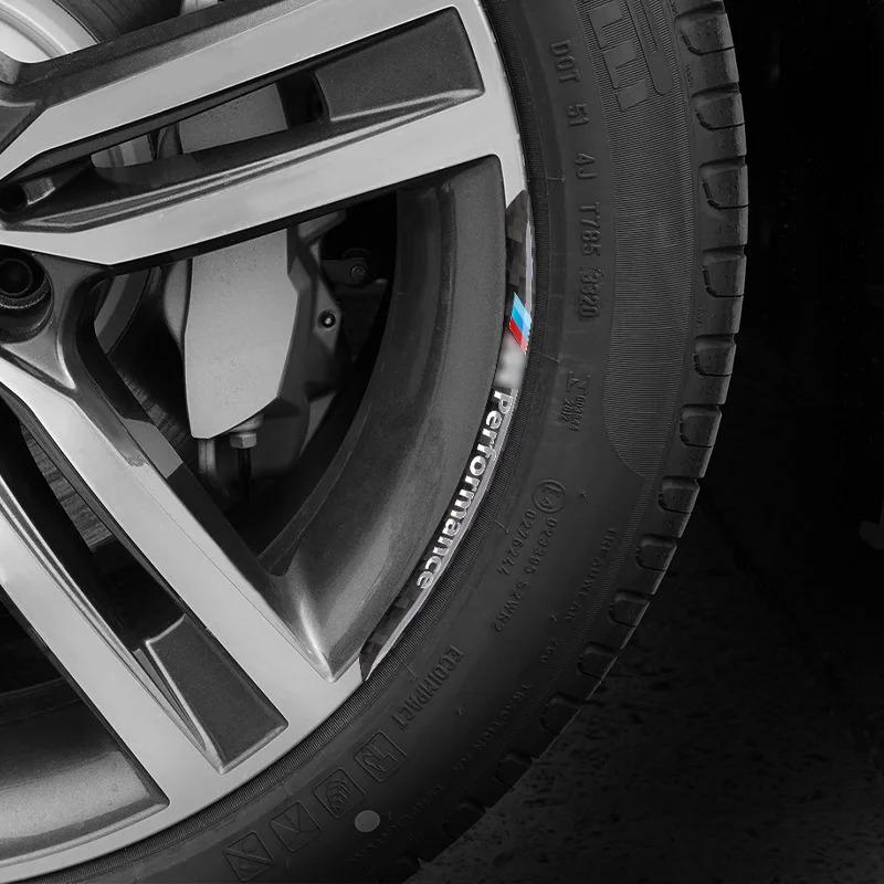 4pcs Aluminium Alloy Car Wheel Hub Perfomance M Sticker for BMW E46 E90 F30 F10 X5 X3 Series 1 3 G30 G01 G20 F11 Car Accessories