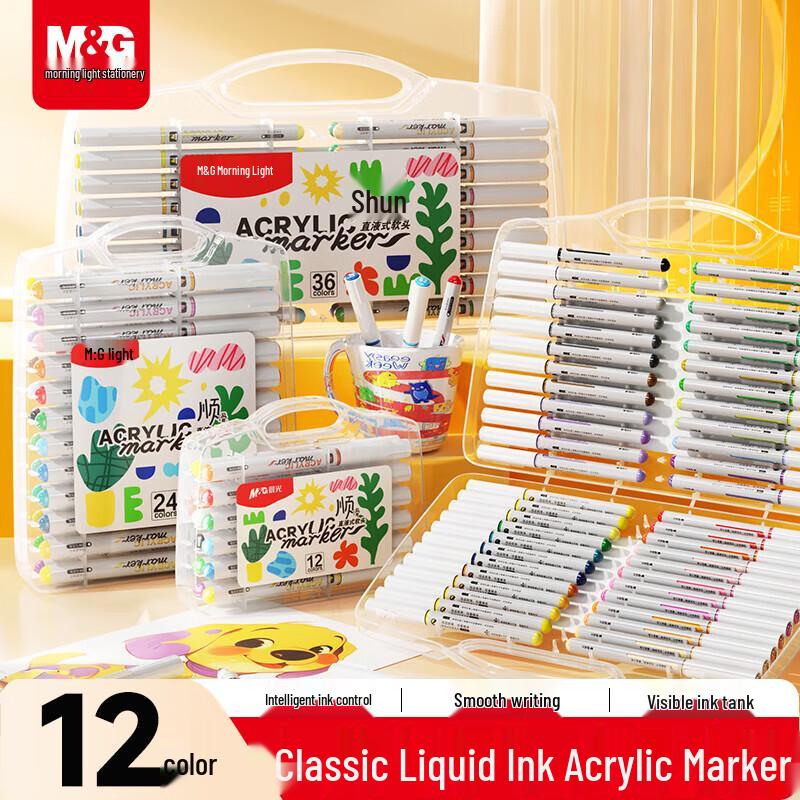 M&G Direct-Liquid Soft-Tip Acrylic Marker Pens