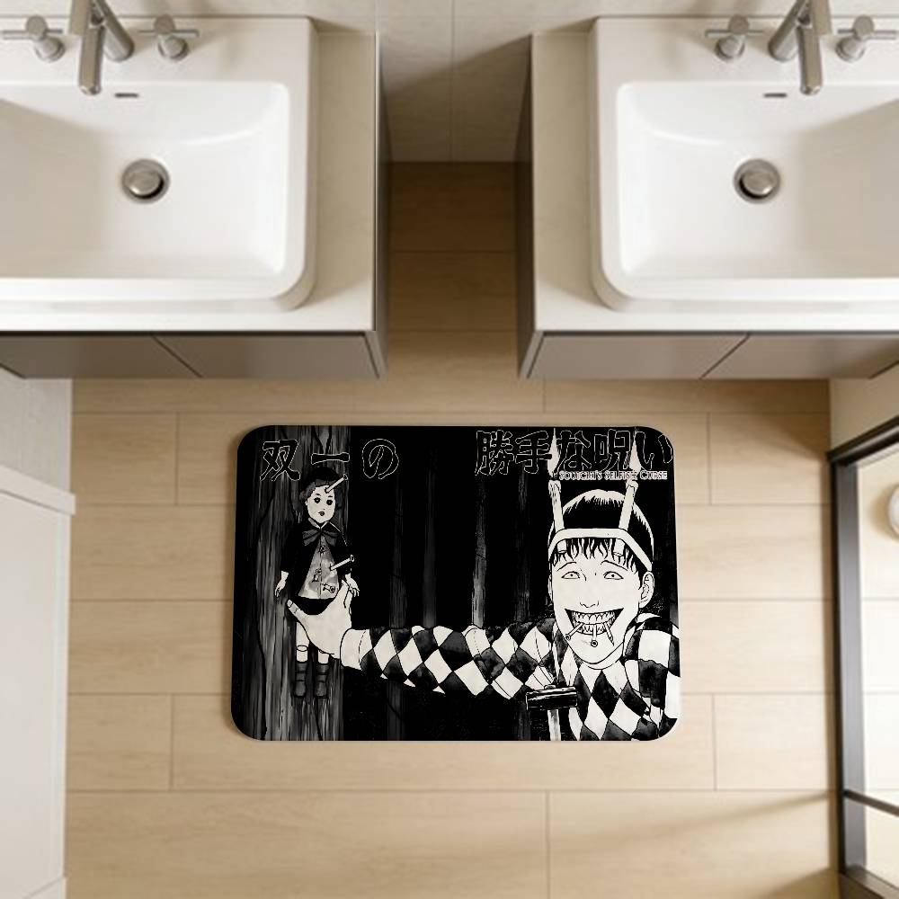 Junji Ito Kawakami Tomie Hallway Carpet Washable Non-Slip Living Room Sofa Chairs Area Mat Kitchen Doormat Area Rug