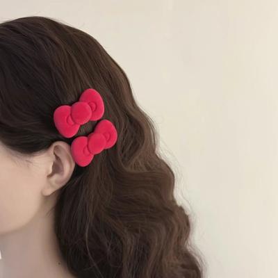 2 Stück süße rosa Schleife Stern Haarnadel für Mädchen Frauen Y2k koreanischen Stil Herz Haarspange Haarspange Seitenclip Kopfbedeckung Haarschmuck