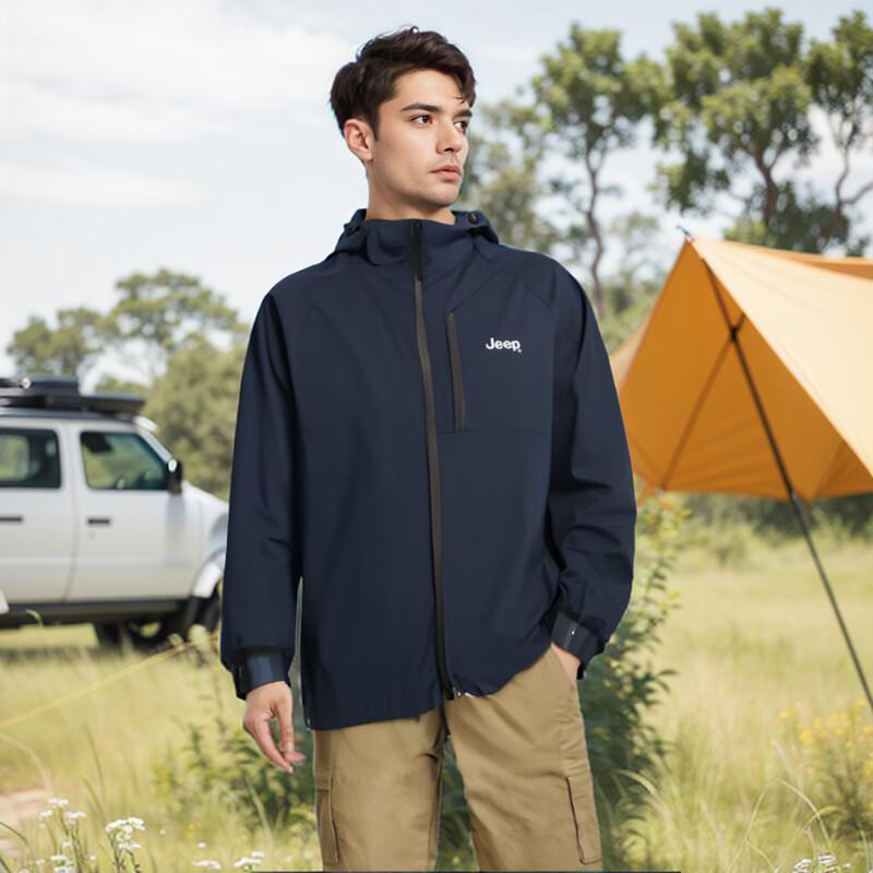 

Мужская классическая мягкаяshell куртка JEEP с капюшоном 2XL