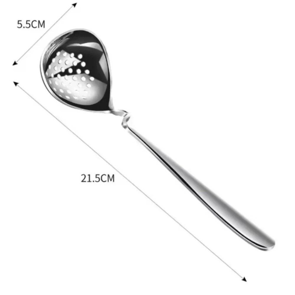 Curved Handle Design Soup Spoon Long Small Tools Household Colander Spoon  Kitchen Supplies