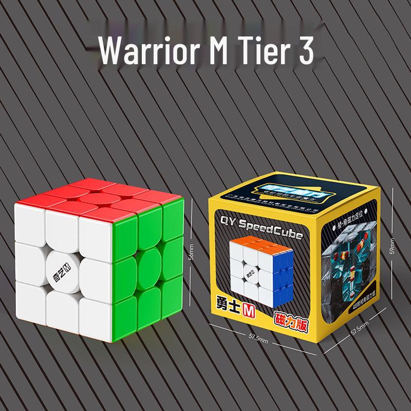 QiYi Warrior M Magnetic 3x3 Rubik s Cube - UV Diamond Surface, Smooth Speed Cubing, Educational Toy for Competitions.
