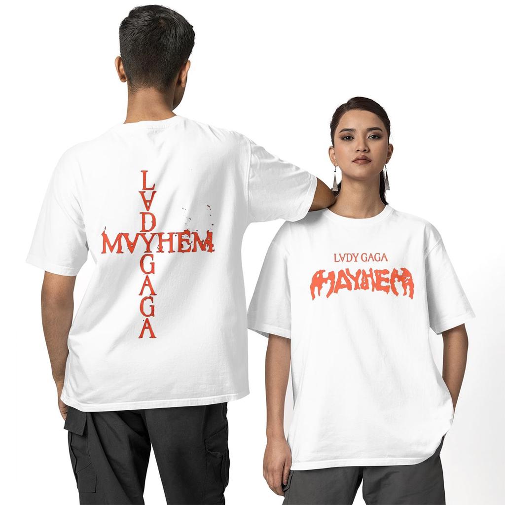 Lady Gaga Mayhem T-Shirt Male 2025 Tour Album Vintage Cotton T Shirts Beach O Neck Trending Tee Shirt Wholesale Oversized Tops