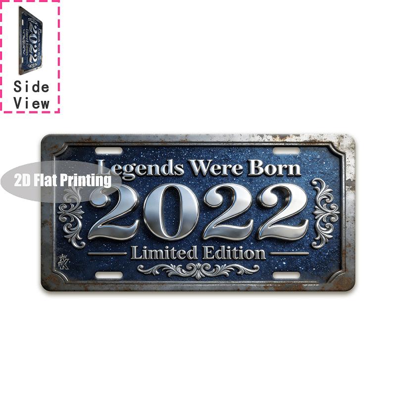 Tin Sign Vintage Durable Metal Plaque Wall Decor Home Office Bar Man Cave Bathroom City Coordinate Birth Year License Plate