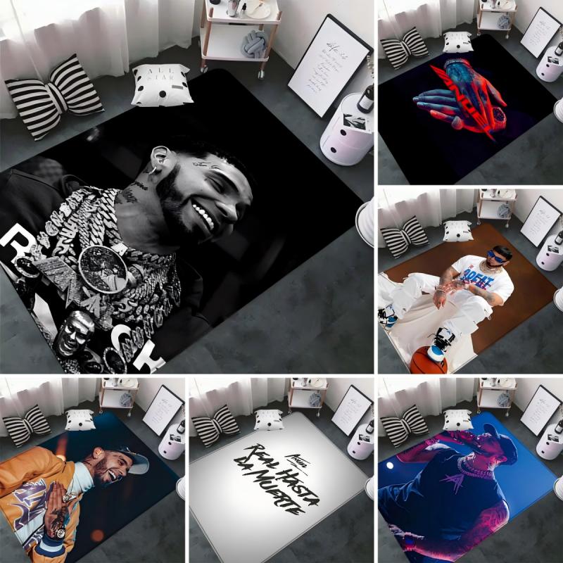 Mode Modern Rapper Patroon Tapijt voor Slaapkamer Woonkamer Bank Computerstoel Gebied Zacht Kleed Vloermatten Badkamer Antislipmat