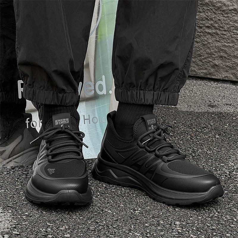 Men's Shoes 2025 Spring New Casual Round Head Lace-up Sports Lightweight Outdoor Men's Single Shoes 98812-J