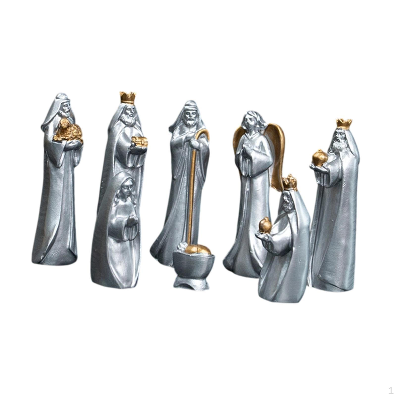 

Рождественский вертеп, Подарки, Украшение стола, Домашняя фигурка, Центральный элемент, Silver