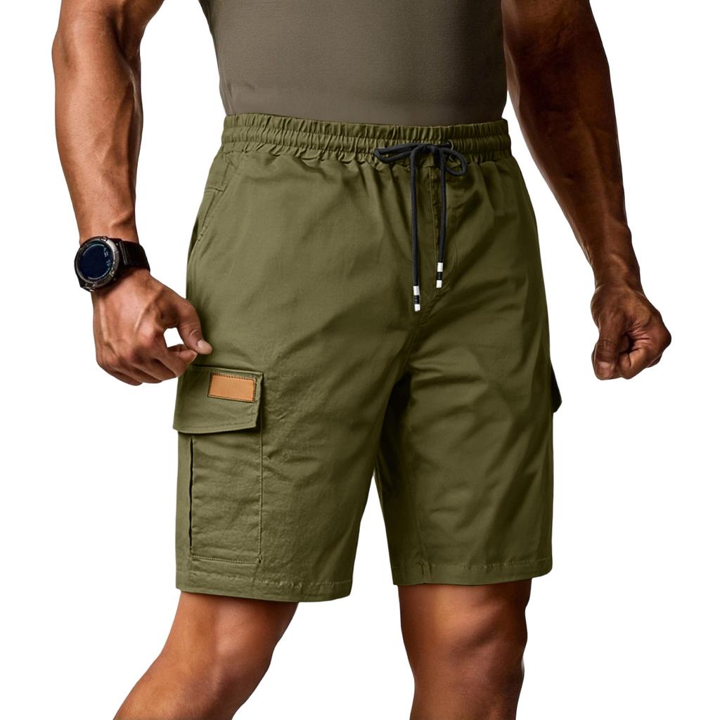 Men's -color Casual Five-inch Length Work Pants - Men's Loose Multi-pocket Outdoor Sports Quick-drying Breathable Shorts