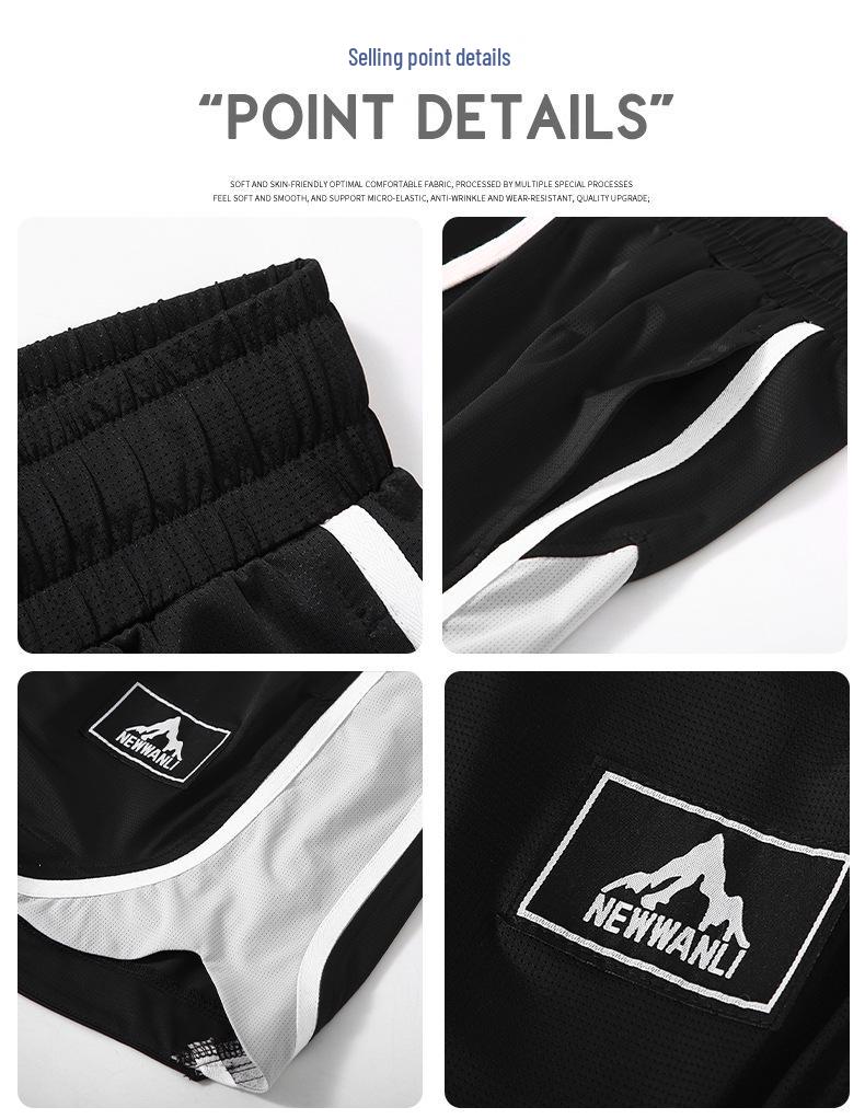 Plus Size Color Block Letter Print Summer Shorts - Loose Fit Five-Point Pants