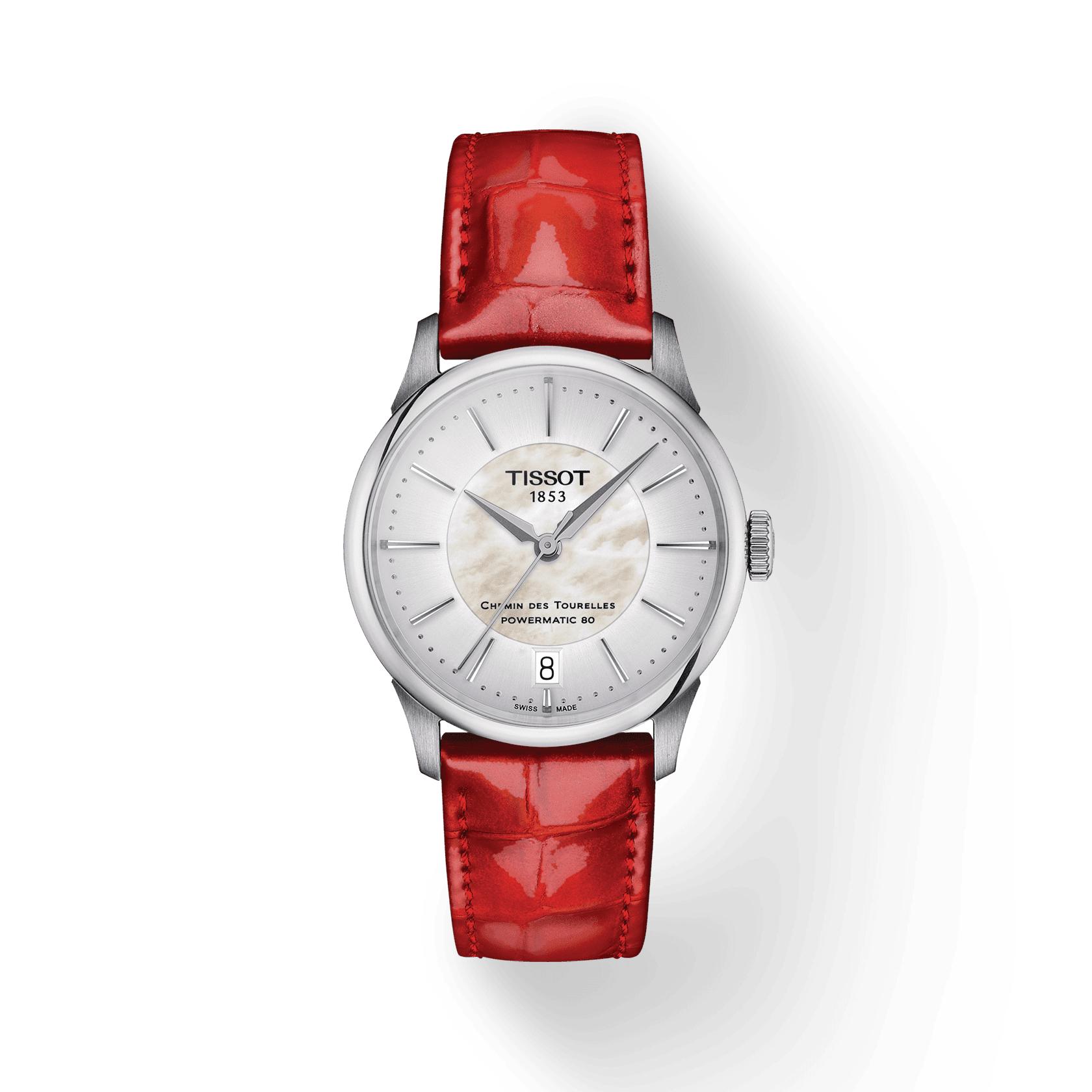 Tissot Leather Strap white mother of pearl Dial Men s Fashion Watch T139.207.16.111.00 белый