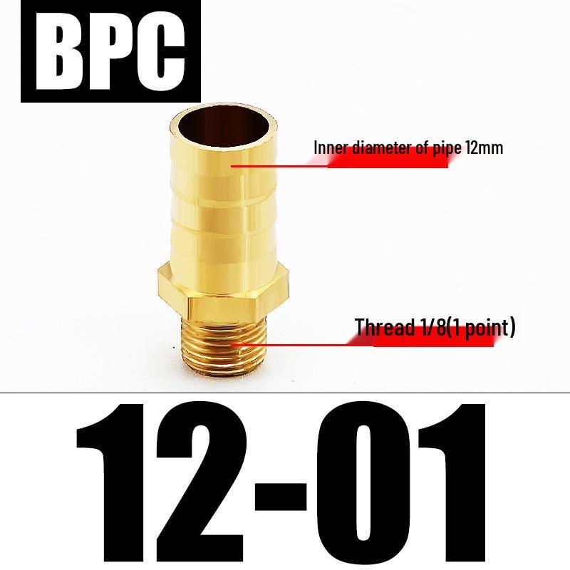 All-Copper Male Thread Fittings: Pagoda Head, PC6/8/10, 4-Point & 6-Point for Water/Gas Hoses