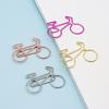 Metal Bike-Shaped Paperclip Bookmark for Office Files