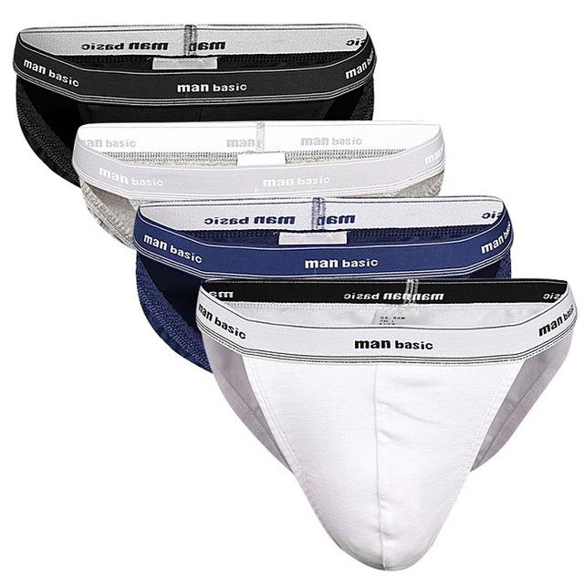

Чоловічі трусики з 4 шт. Бавовняна нижня білизна Високоякісні труси S/M/L/XL/XXL/XXXL/XXXXL XL світло-сірого кольору/чорний