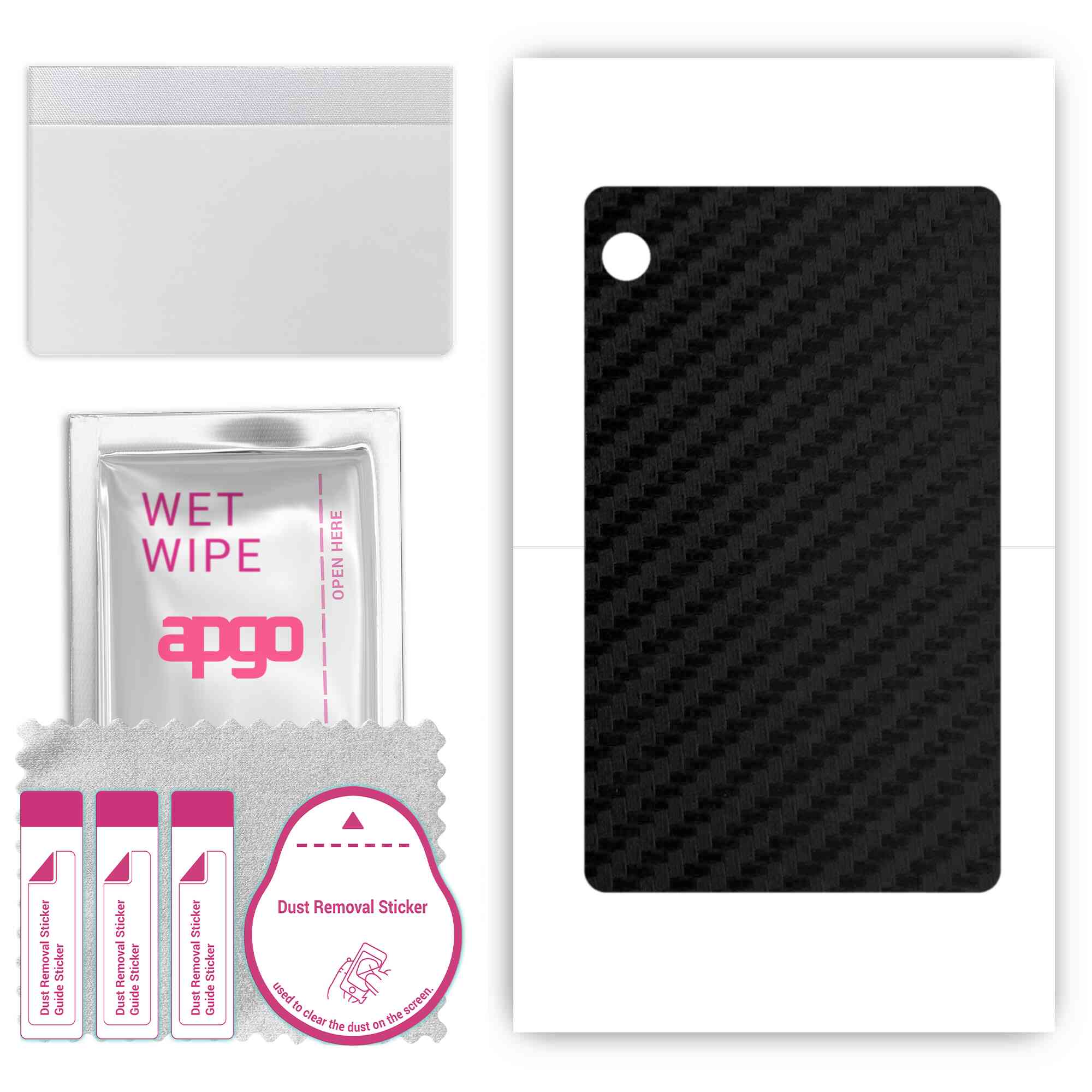 

apgo Protective Skin Sticker for the back compatible with Huawei MatePad T8 LTE Kirin, Wrap Film, Foil, Vinyl - Pattern Carbon Black