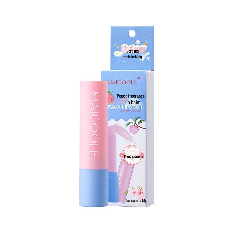

Mei Dailin Peach Lip Balm: Exfoliates, Hydrates, Fades Lines, and Prevents Dryness.