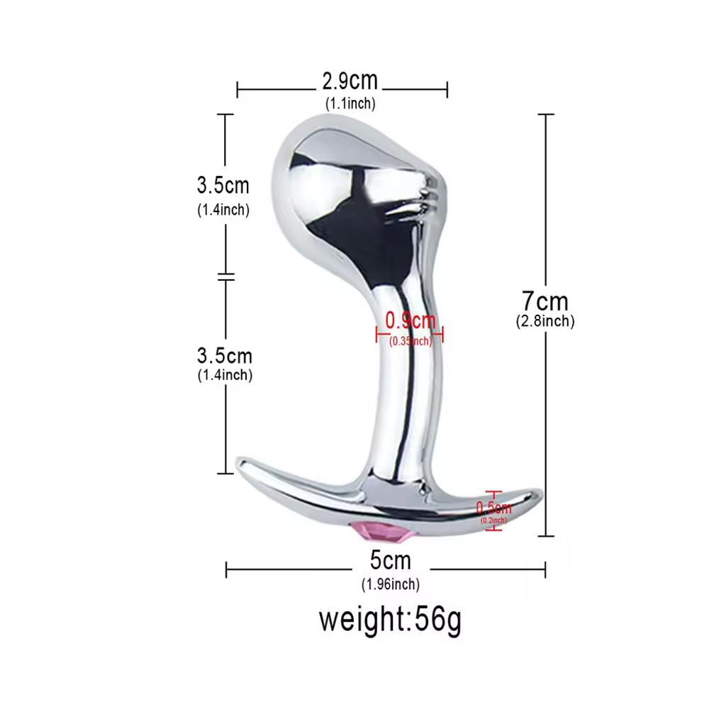 Metal Steel G-spot Anal Butt Plug Prostate Massager Probe Sex Toys for Men Women
