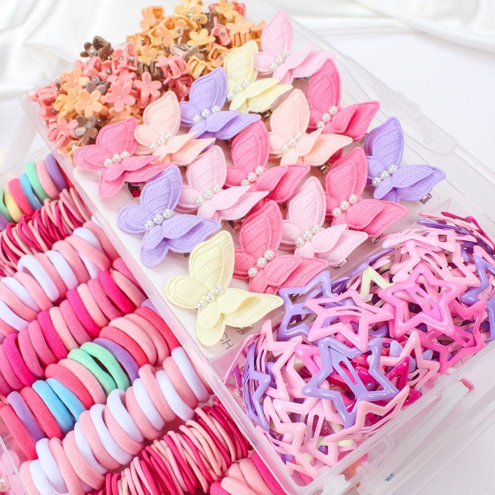 High Elastic Hair Accessories Set Colorful Hair Ties Flower Girls Hair Bands  Girls Children