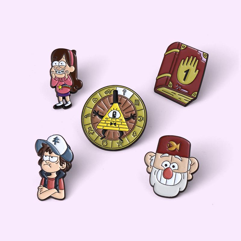 Creative Cartoon Character Enamel Alloy Brooches