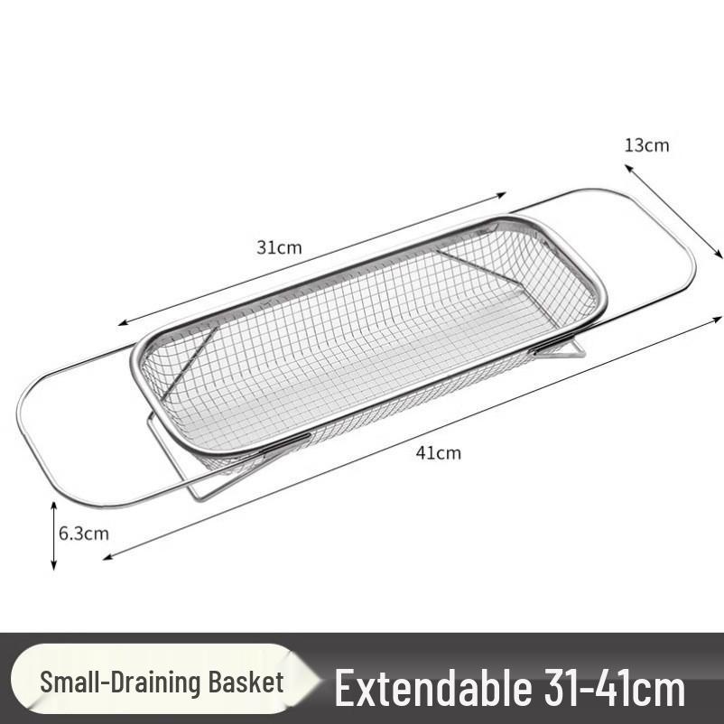 Multi-functional Stainless Steel Retractable Vegetable Sink Drain Rack