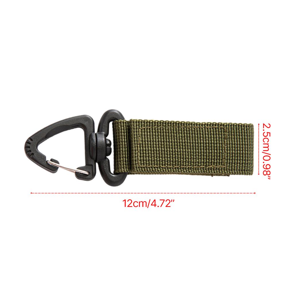 3 Pcs Tactically Belt Hanging Carabiners Hook Belt Clip Key Buckle 360 Degree Rotating Nylon Webbing Buckle Strap Clip