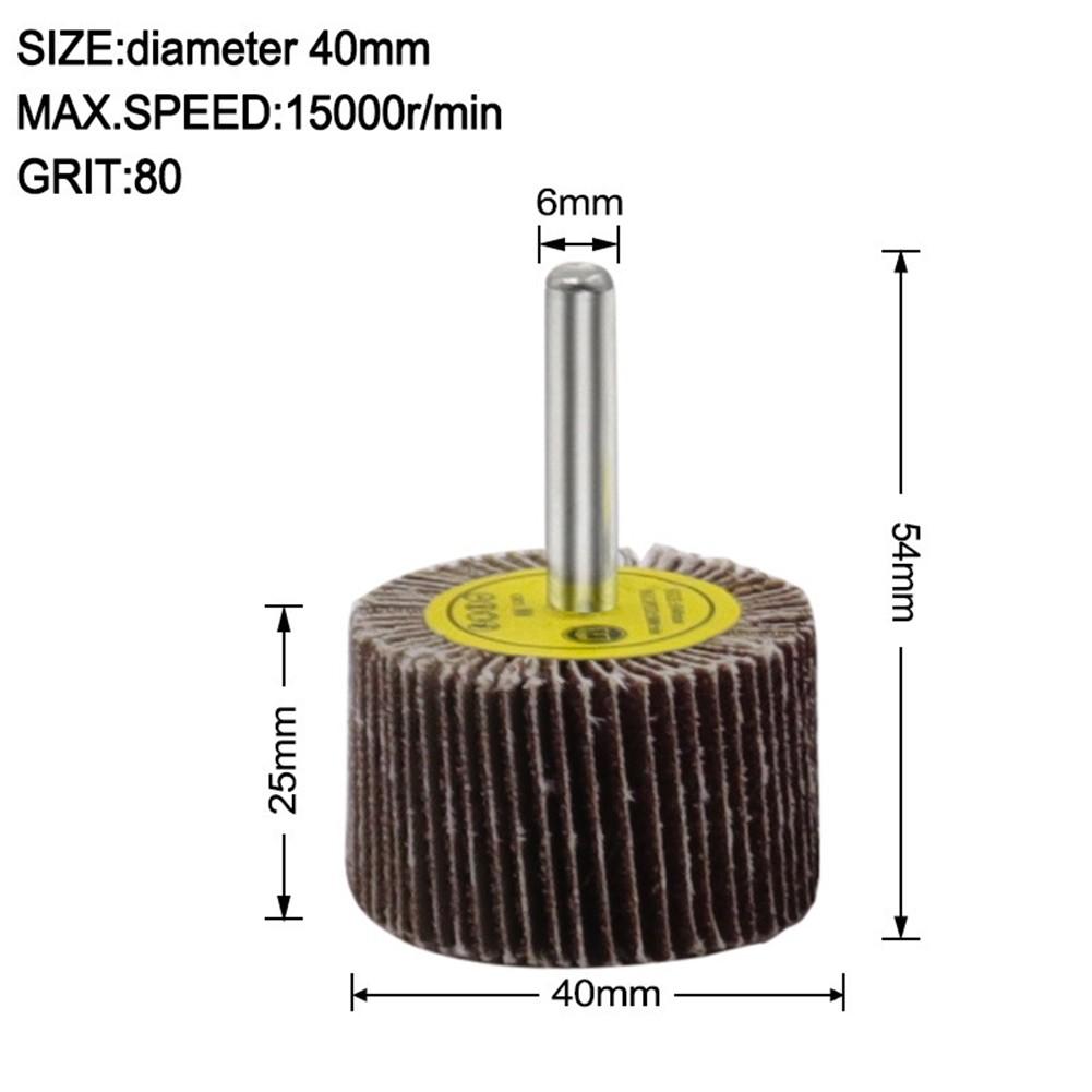 16-80mm Flap Sanding Wheels 6mm Shank 80 Grit Sanding Flap Wheel Disc Abrasive Grinding Accessories Sandpaper Polishing