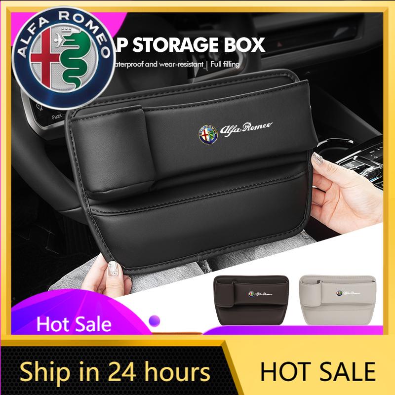 Car Stickers For Alfa Romeo Universal Car Seat Gap Filler Storage Box With Cup Holder For Alfa Romeo Giulia 147 Mito 156 159 166
