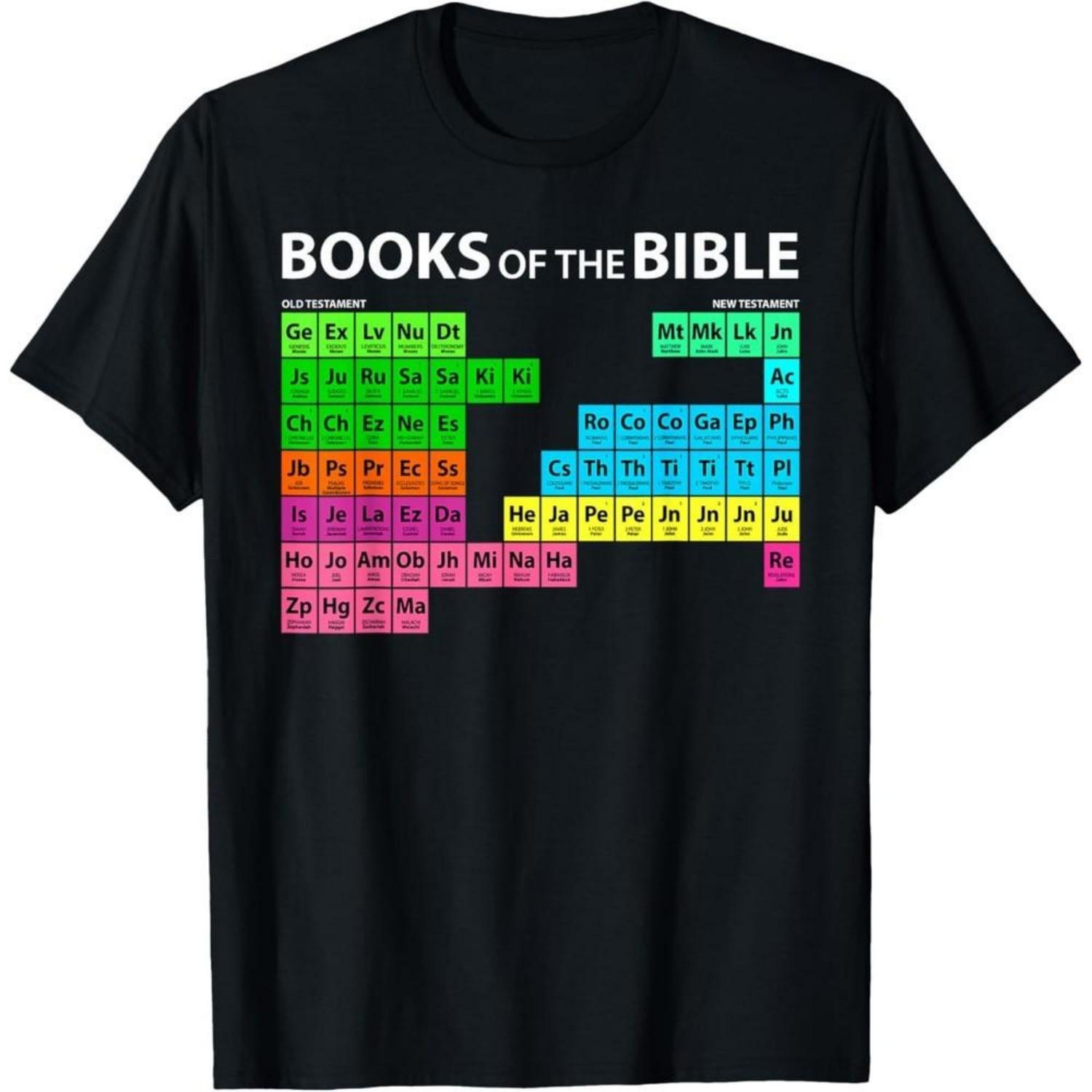 

Books Bible Periodic Table Seminary Pastor Appreciation T-Shirt Unisex T-Shirt XXXXXL чорний